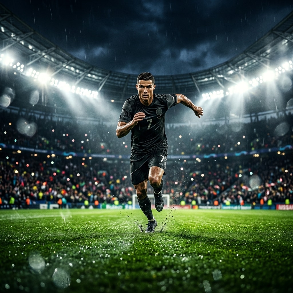 Cinematic football stadium